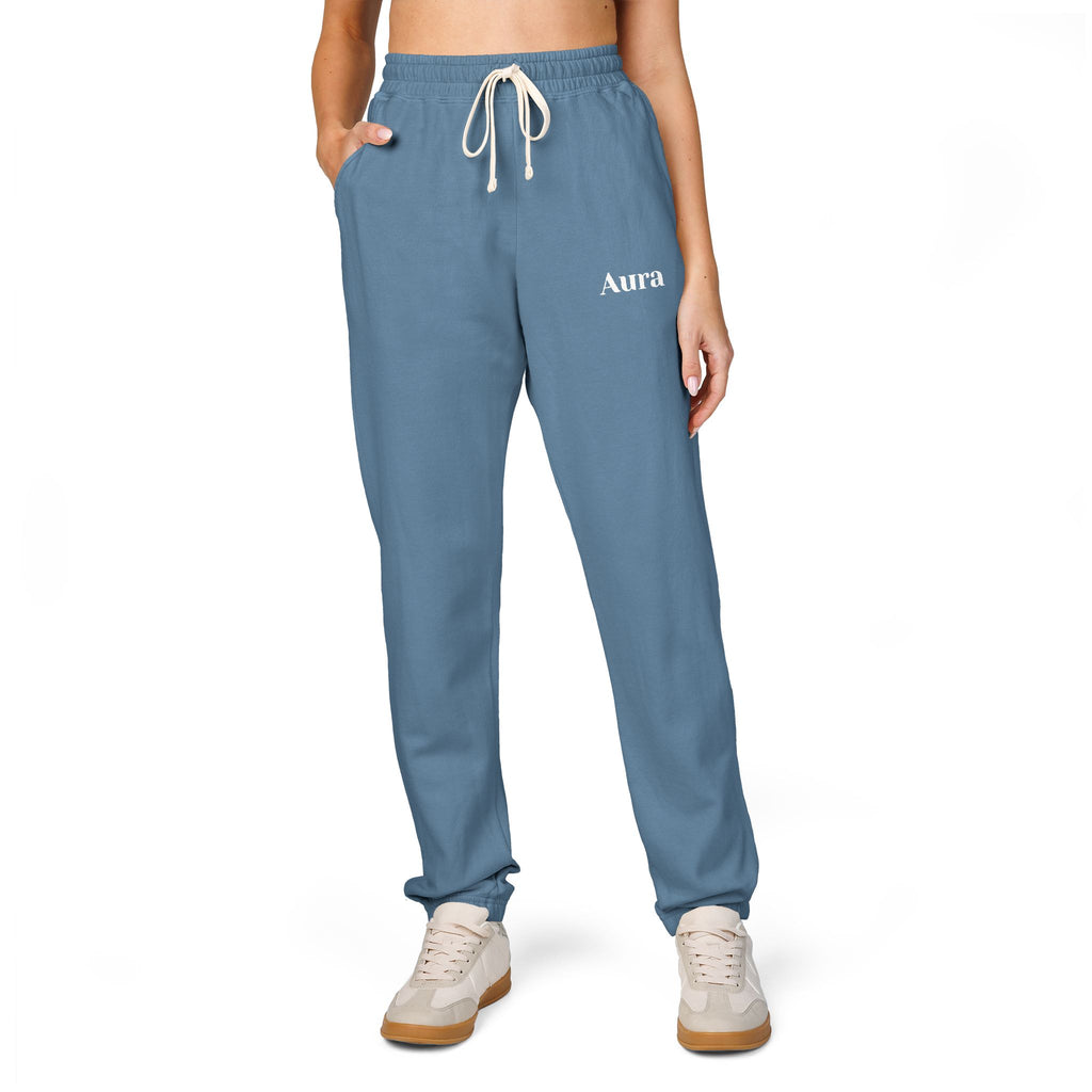 Emberwolf Logo Fleece Sweatpants — Lightweight Garment-Dyed Joggers