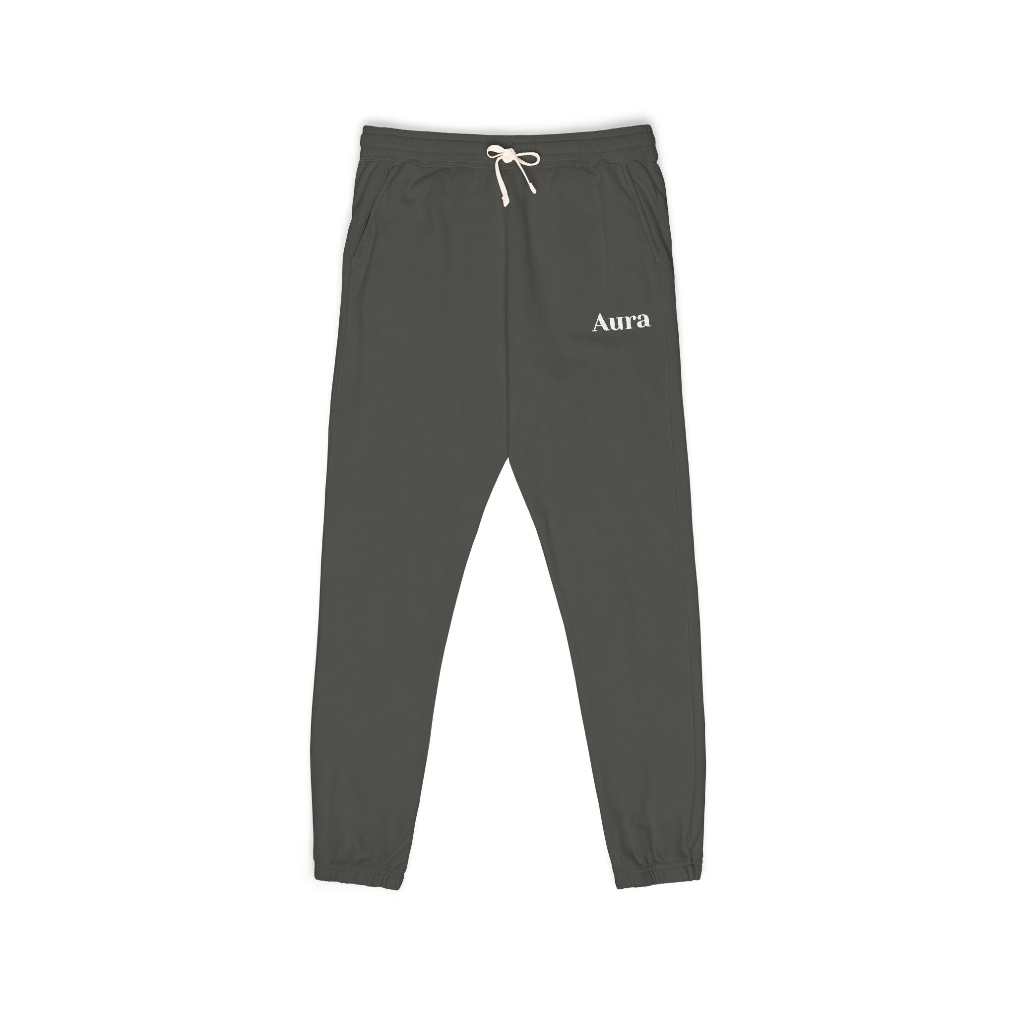 Emberwolf Logo Fleece Sweatpants — Lightweight Garment-Dyed Joggers