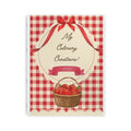 My Culinary Creations Cookbook Journal — Recipe Notebook with Red Gingham Cover