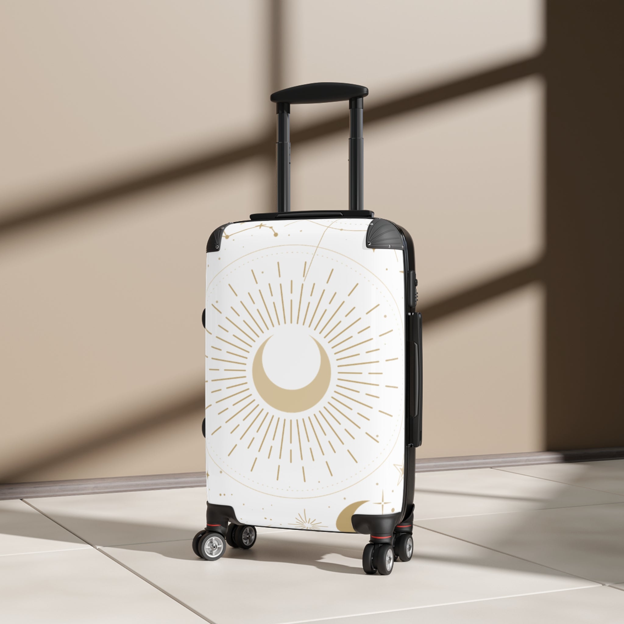 Moonlight Radiance Suitcase — Celestial Crescent Carry-On