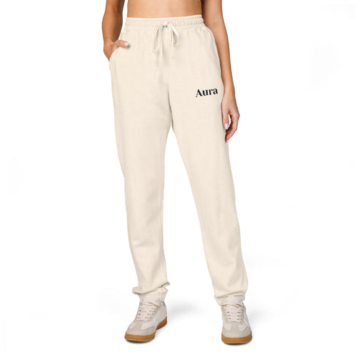 Emberwolf Logo Fleece Sweatpants — Lightweight Garment-Dyed Joggers