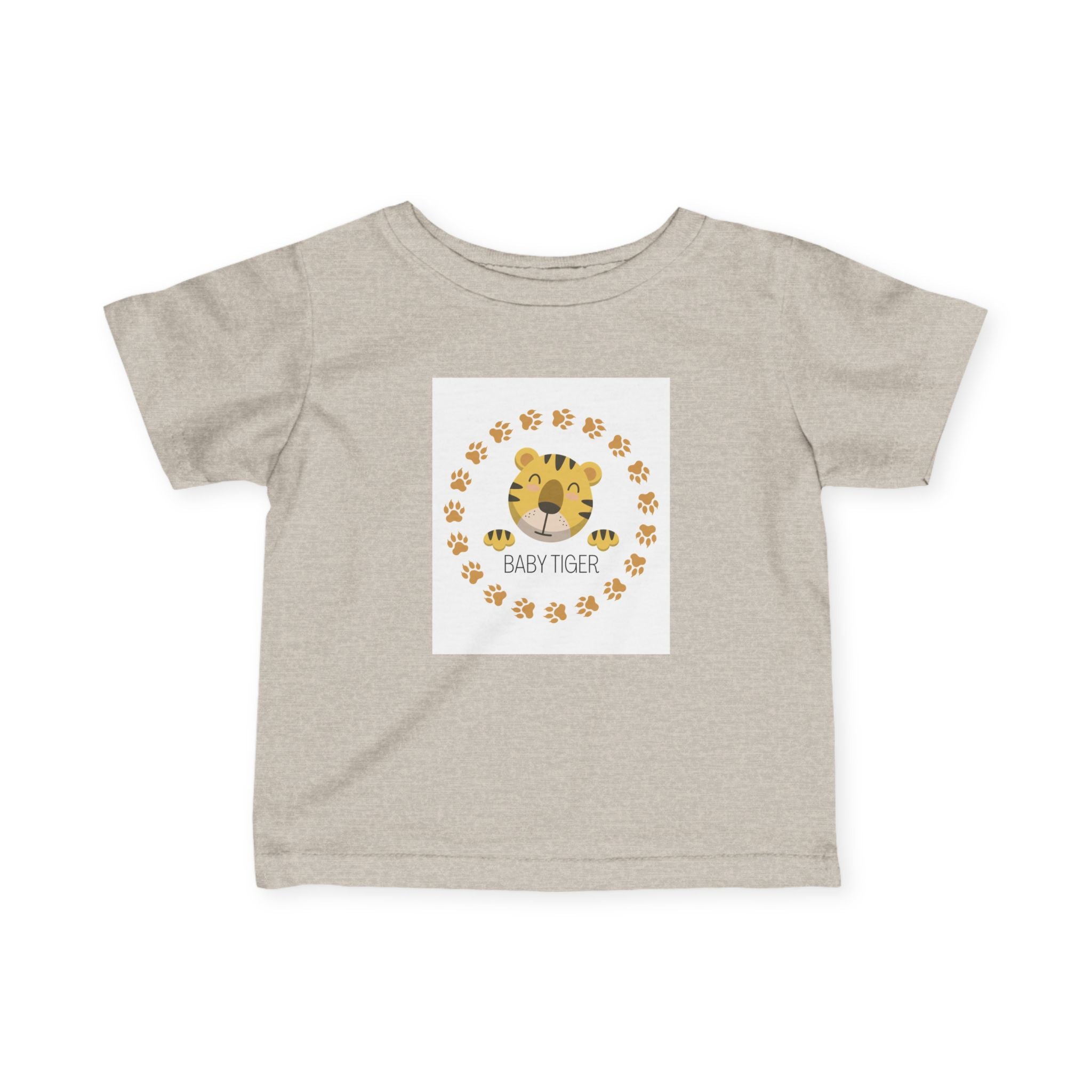 Baby Tiger Infant Tee - Cute Paw Print Nursery Shirt