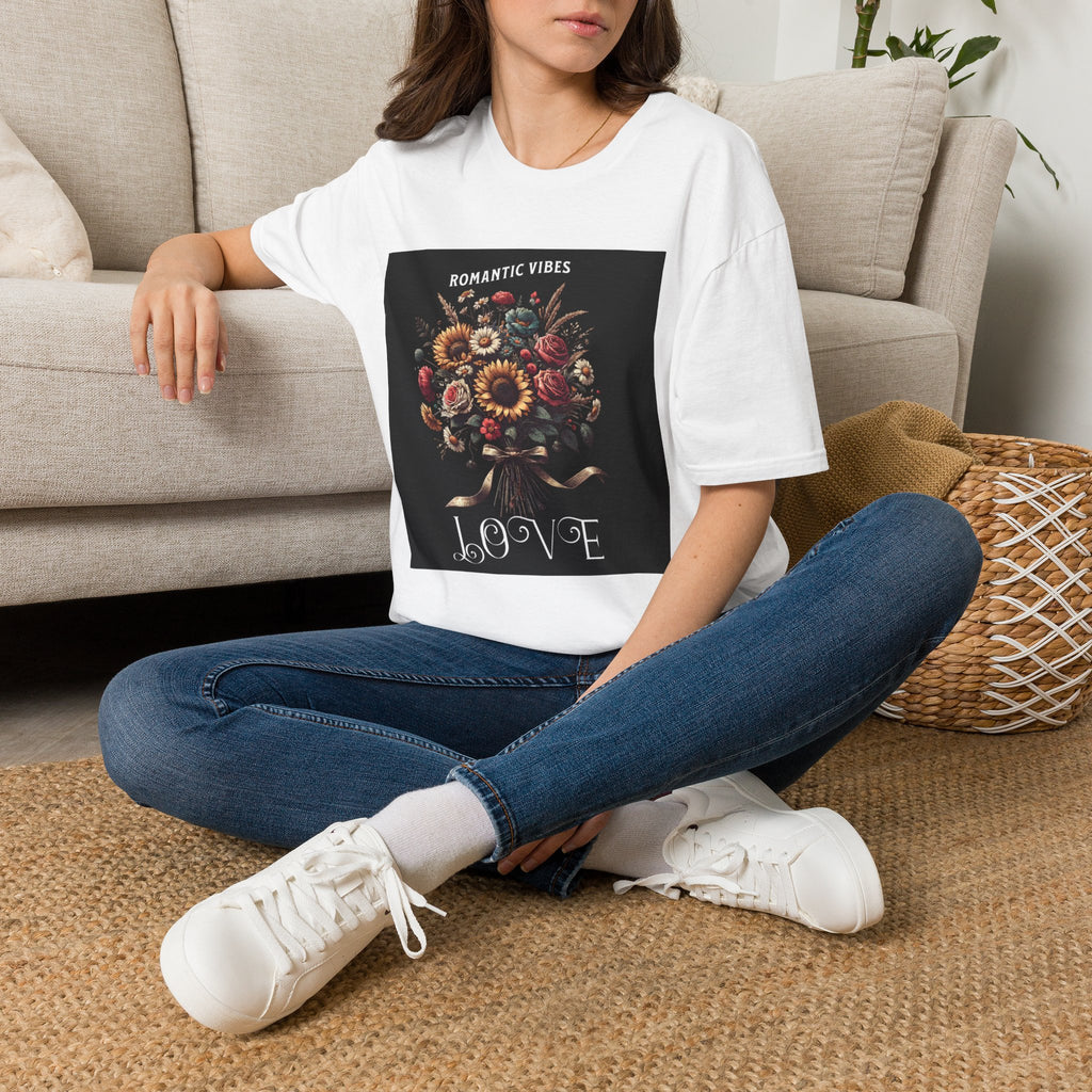 Romantic Vibes Floral T-Shirt — Vintage Bouquet Love Tee