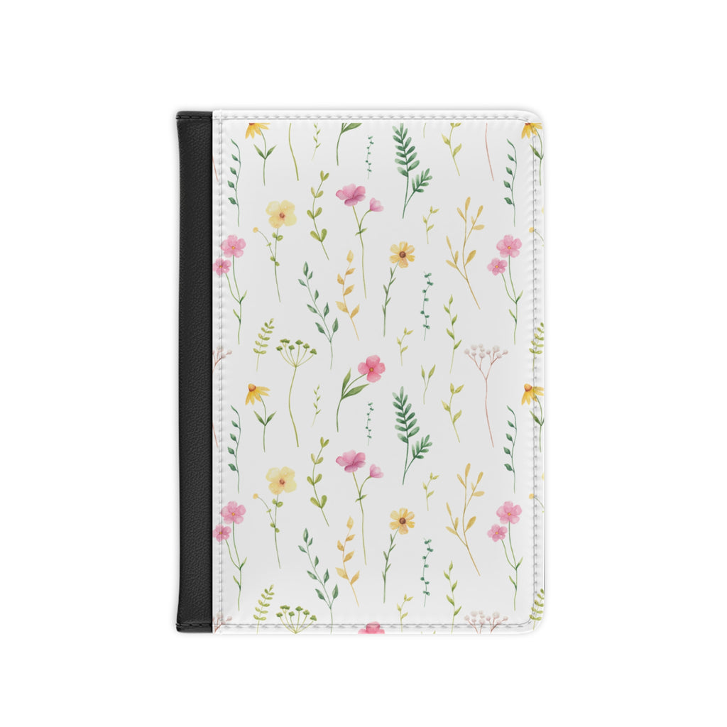 Floral Meadow Passport Cover — Watercolor Wildflower Travel Wallet