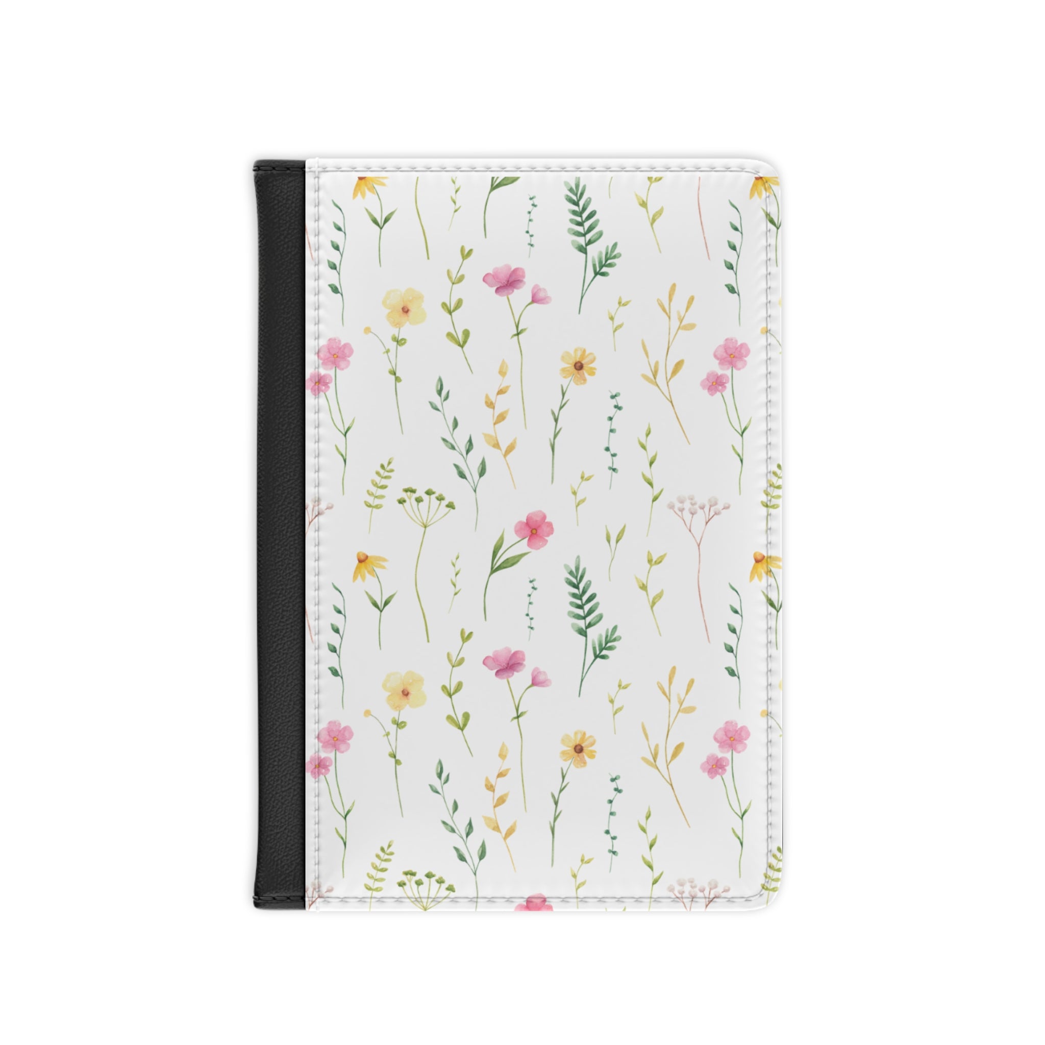 Floral Meadow Passport Cover — Watercolor Wildflower Travel Wallet