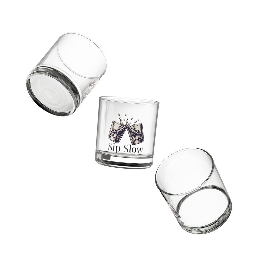 Sip Slow 10oz Rocks Glass — Whiskey Old Fashioned Drinking Glass