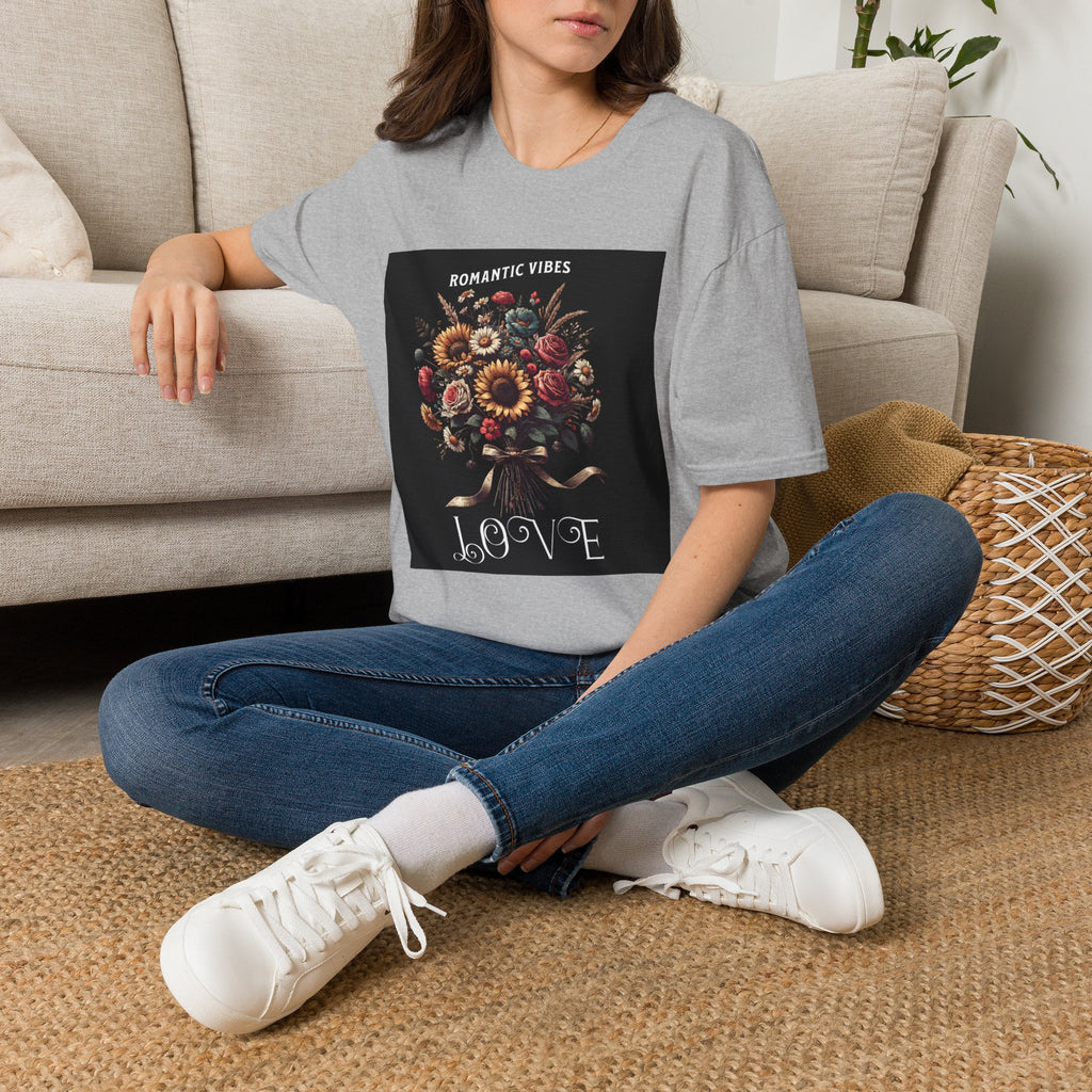 Romantic Vibes Floral T-Shirt — Vintage Bouquet Love Tee