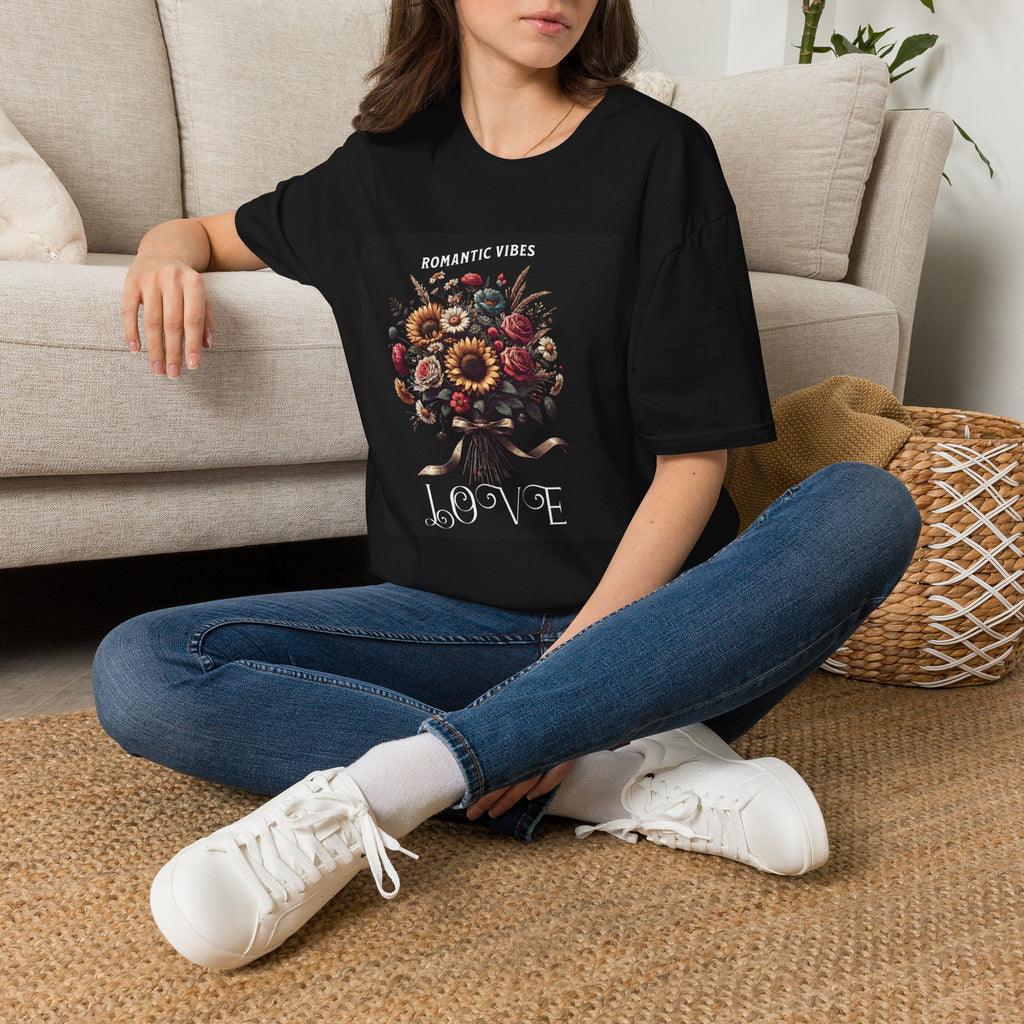Romantic Vibes Floral T-Shirt — Vintage Bouquet Love Tee