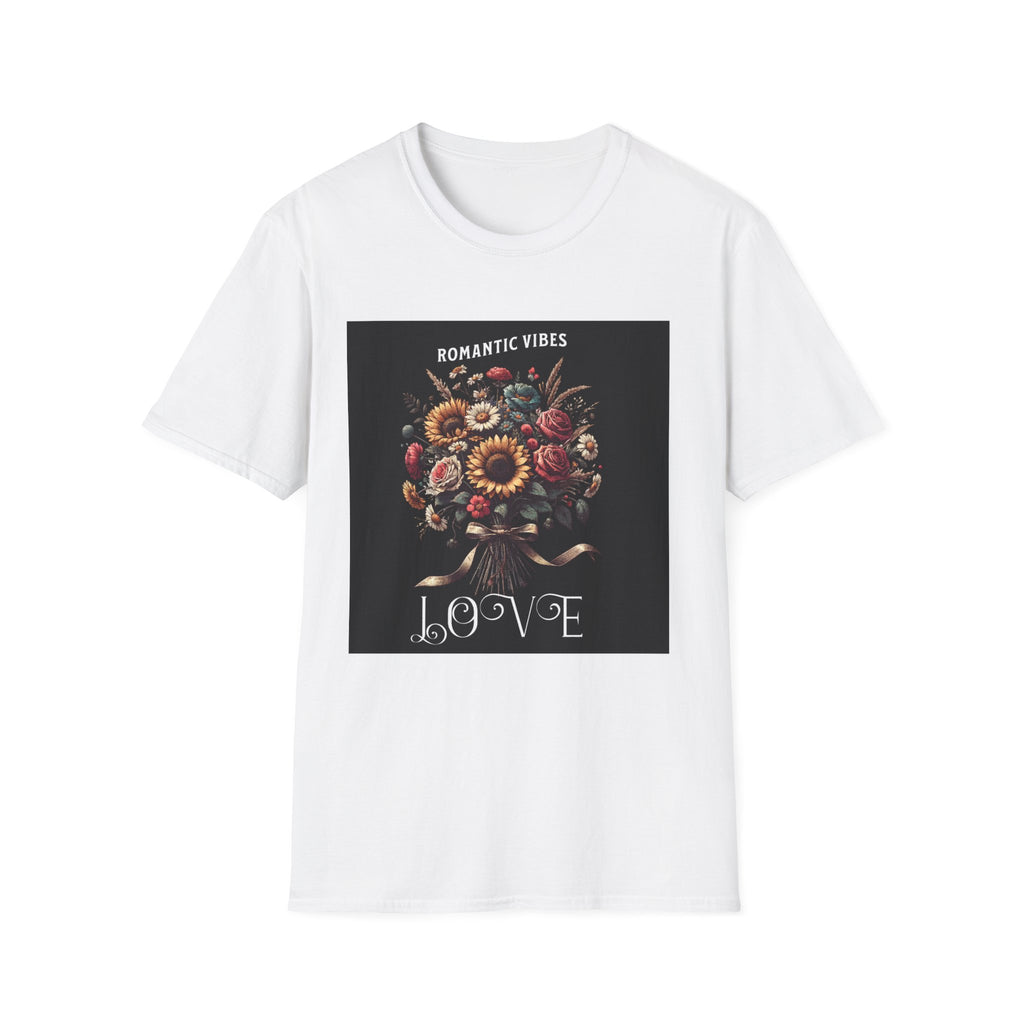 Romantic Vibes Floral T-Shirt — Vintage Bouquet Love Tee