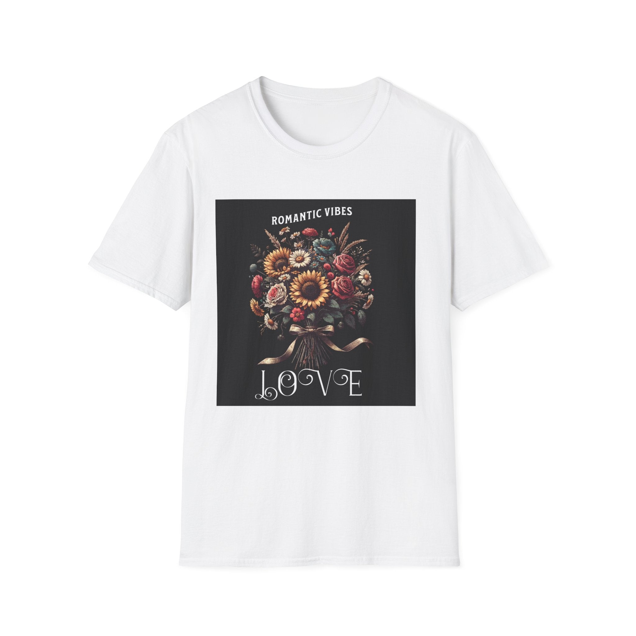 Romantic Vibes Floral T-Shirt — Vintage Bouquet Love Tee