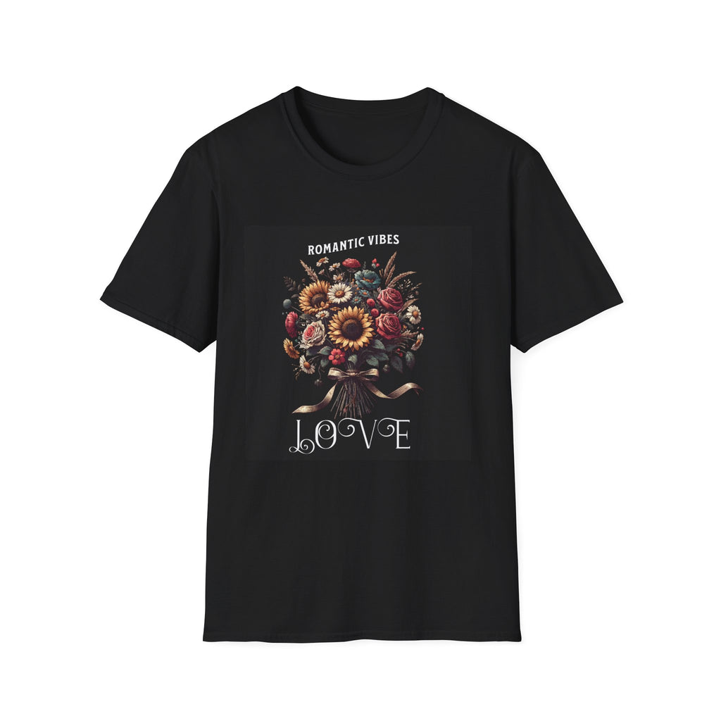 Romantic Vibes Floral T-Shirt — Vintage Bouquet Love Tee