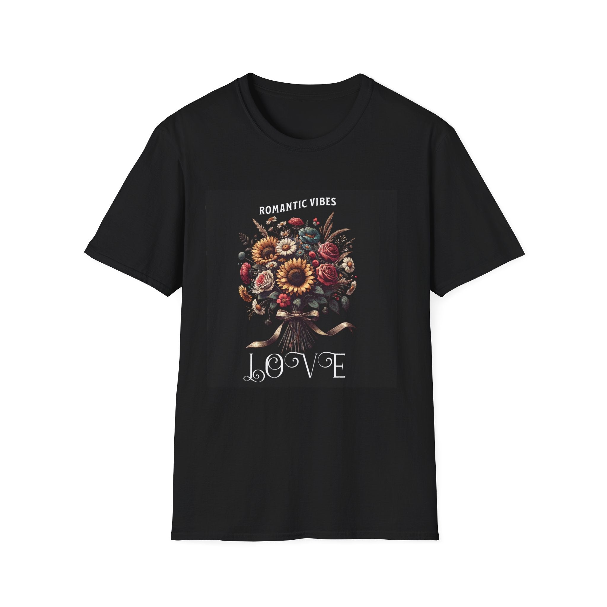 Romantic Vibes Floral T-Shirt — Vintage Bouquet Love Tee