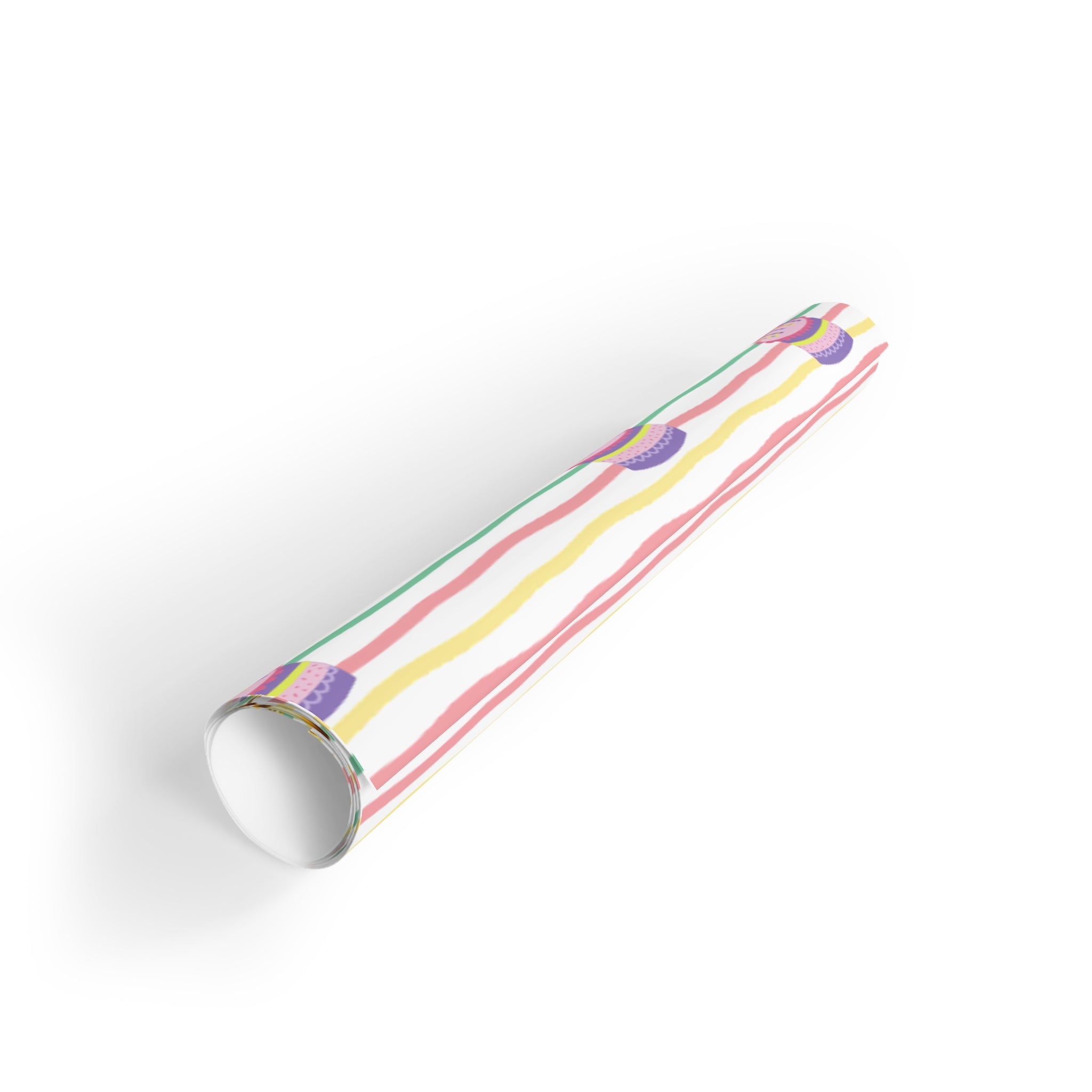 Birthday Kids Gift Wrapping Paper Roll — Cute Party Cake & Confetti Design