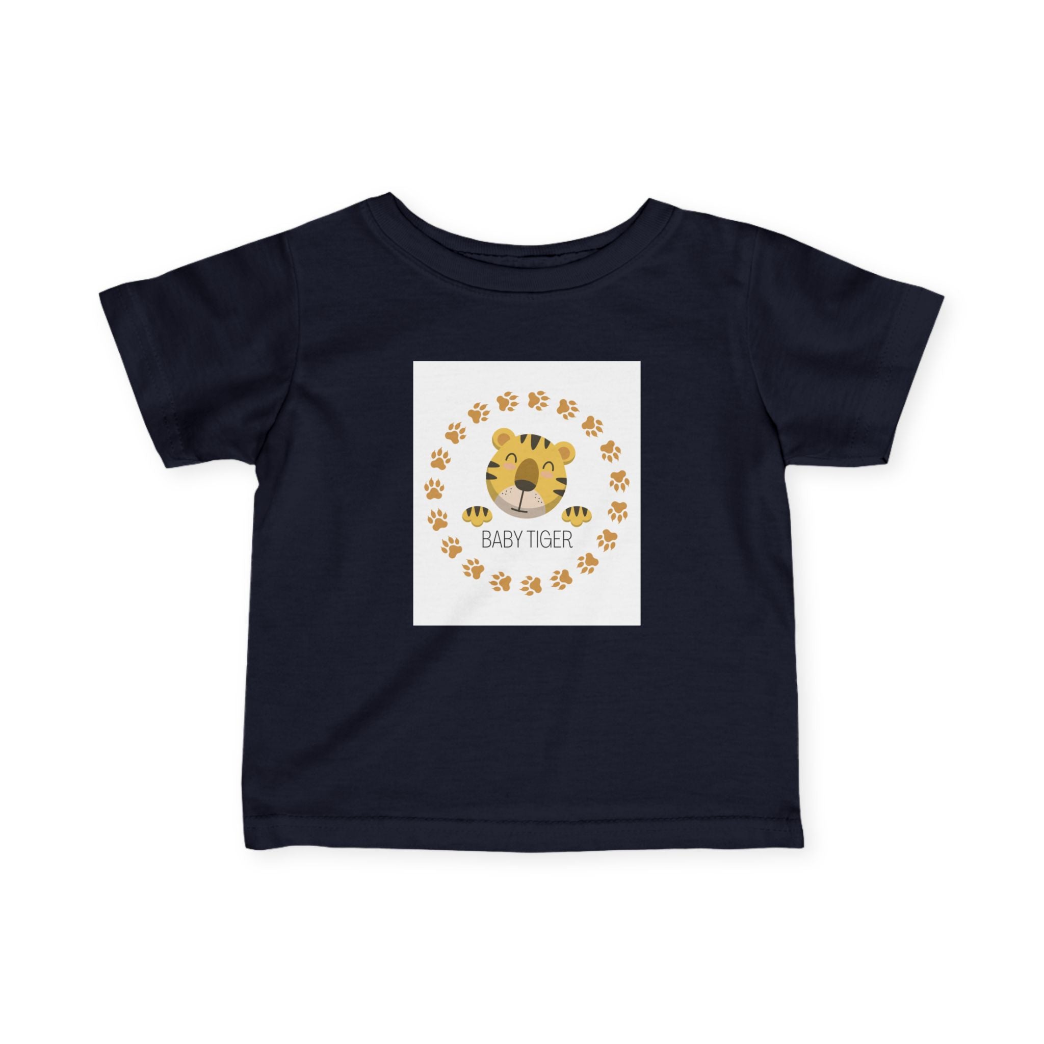 Baby Tiger Infant Tee - Cute Paw Print Nursery Shirt