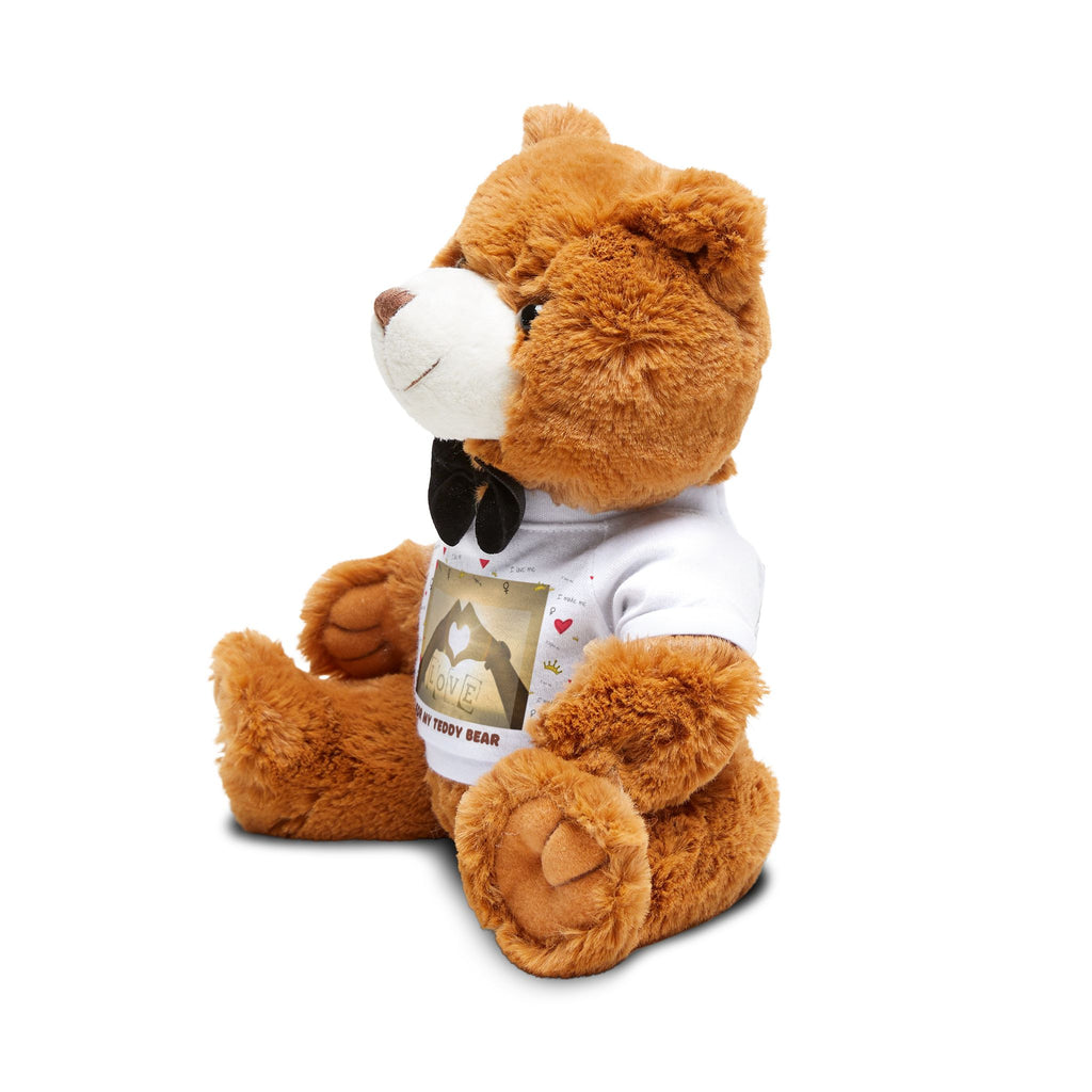 Teddy Bear with T-Shirt plush toy | brown bear wearing printed tee