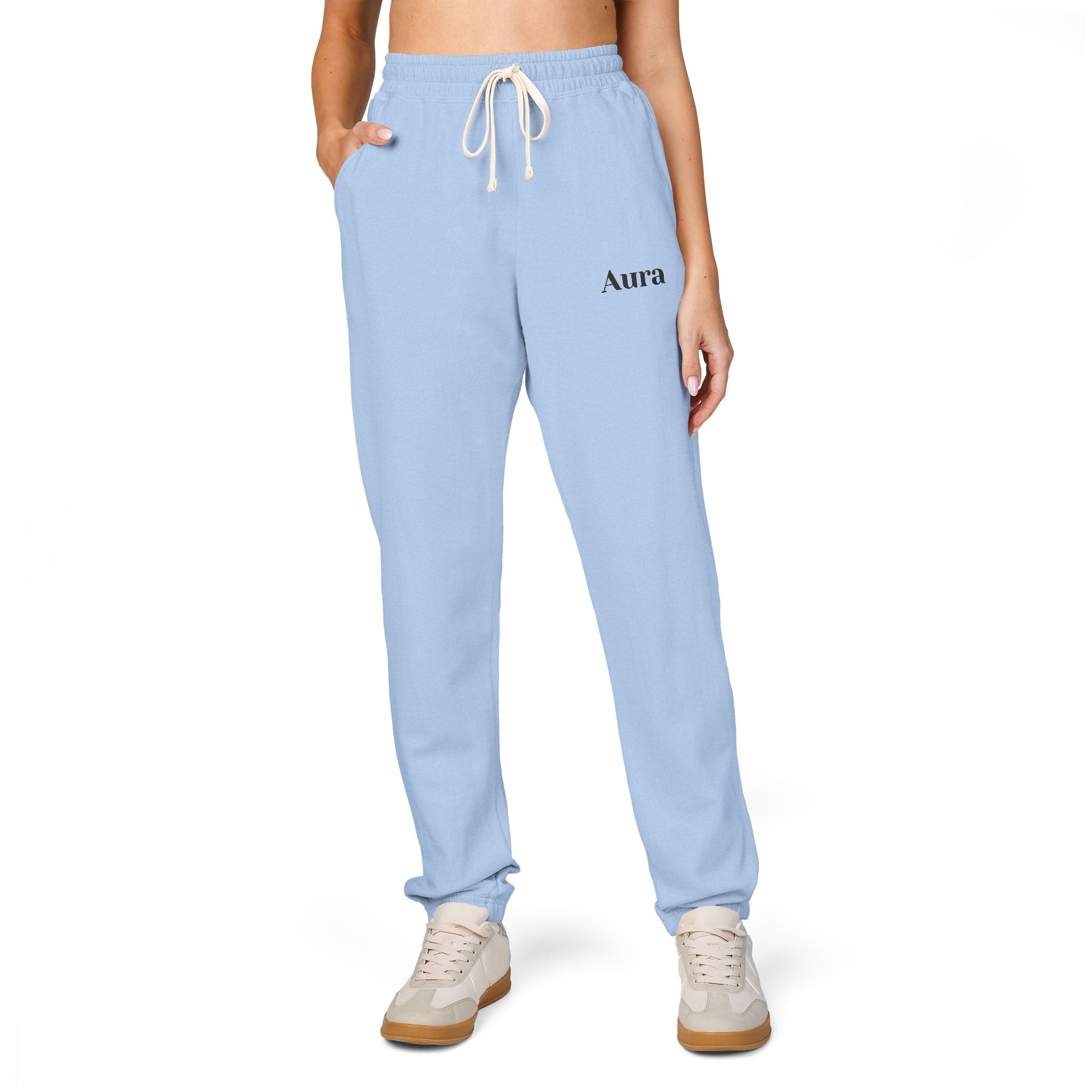 Emberwolf Logo Fleece Sweatpants — Lightweight Garment-Dyed Joggers