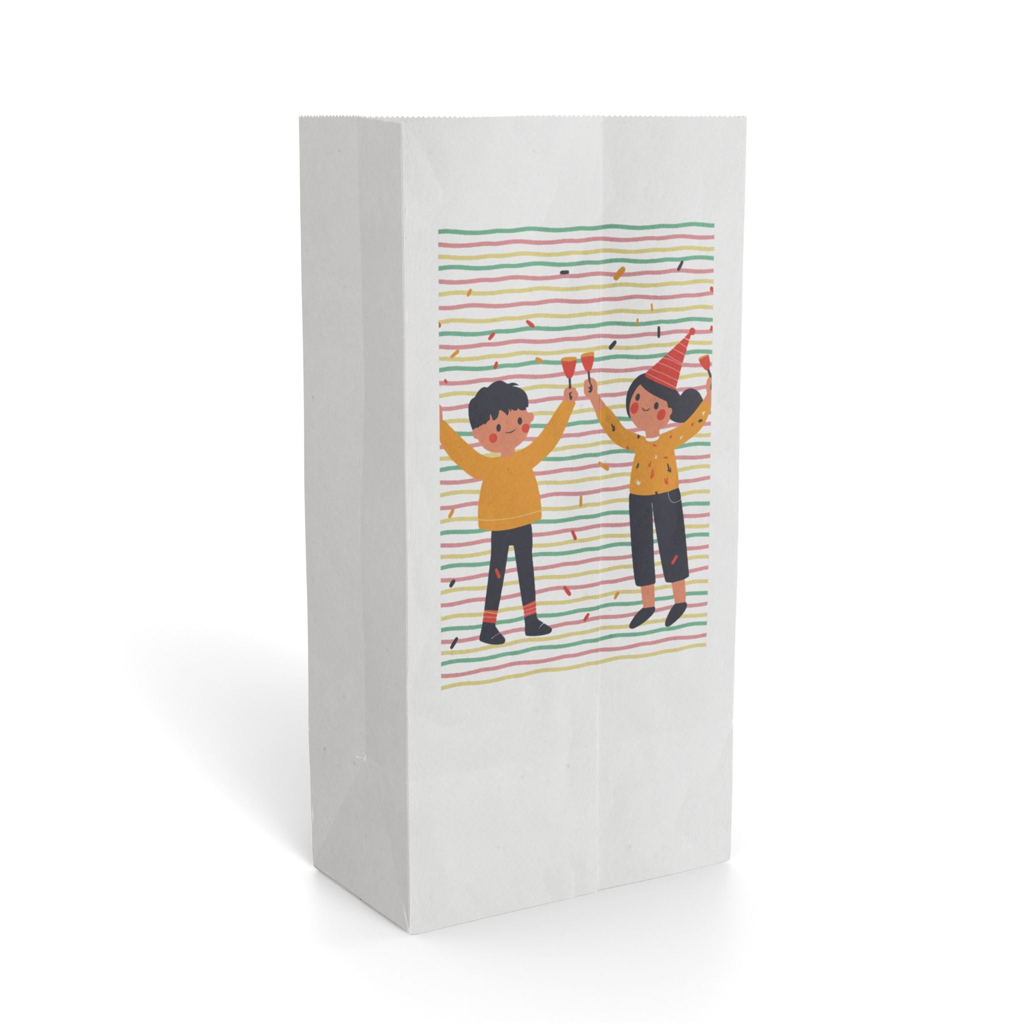 Birthday Celebration Paper Gift Bag — Kids Party Cheers Design
