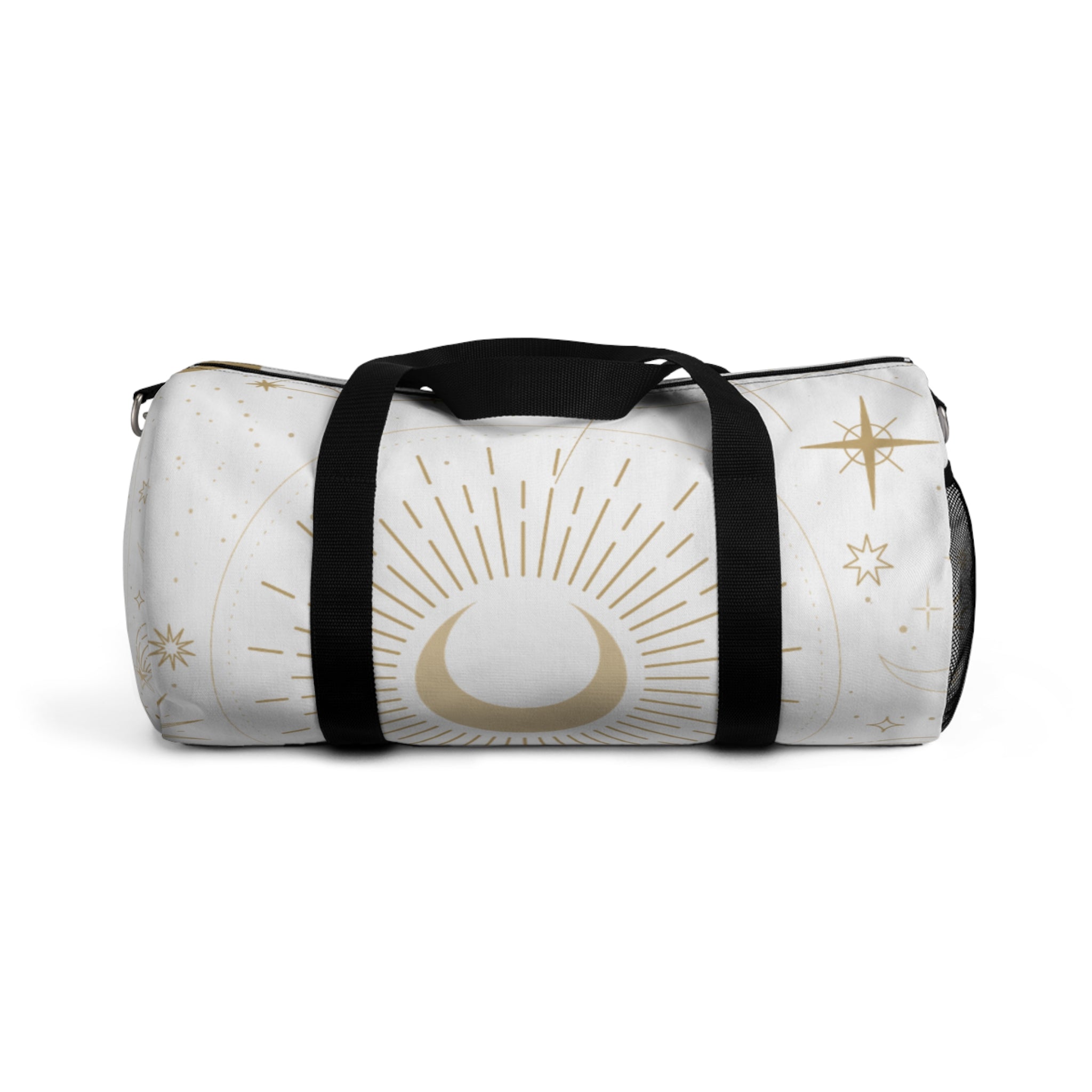 Celestial Moon & Star Duffel Bag — Boho Astrology Travel Gym Bag