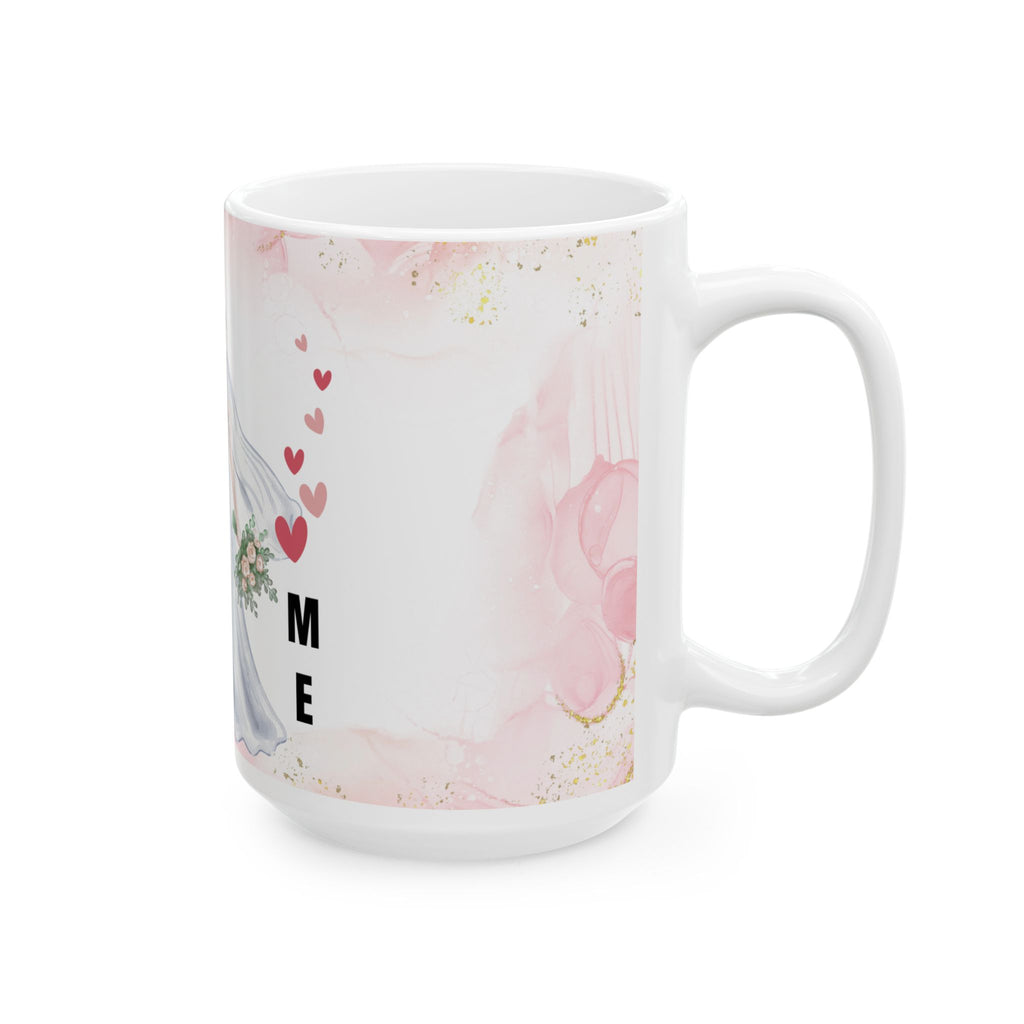 Wedding Couple Ceramic Mug – 'Marry Me' Romantic Bridal Gift (11oz & 15oz)