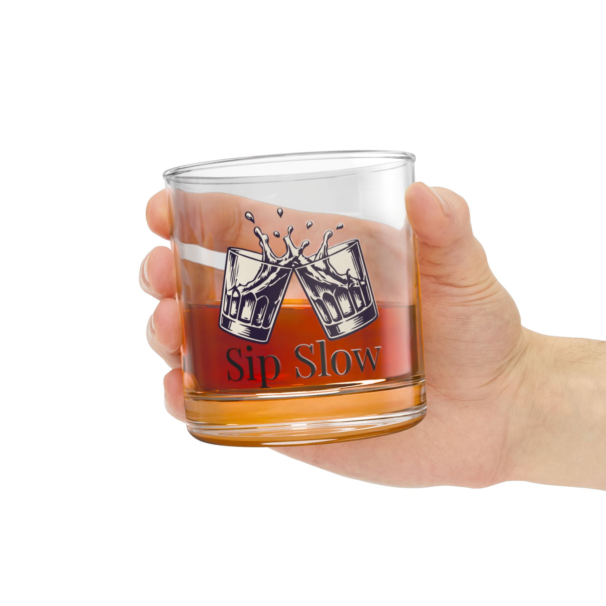 Sip Slow 10oz Rocks Glass — Whiskey Old Fashioned Drinking Glass