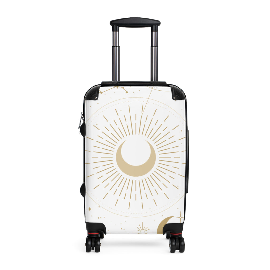 Moonlight Radiance Suitcase — Celestial Crescent Carry-On