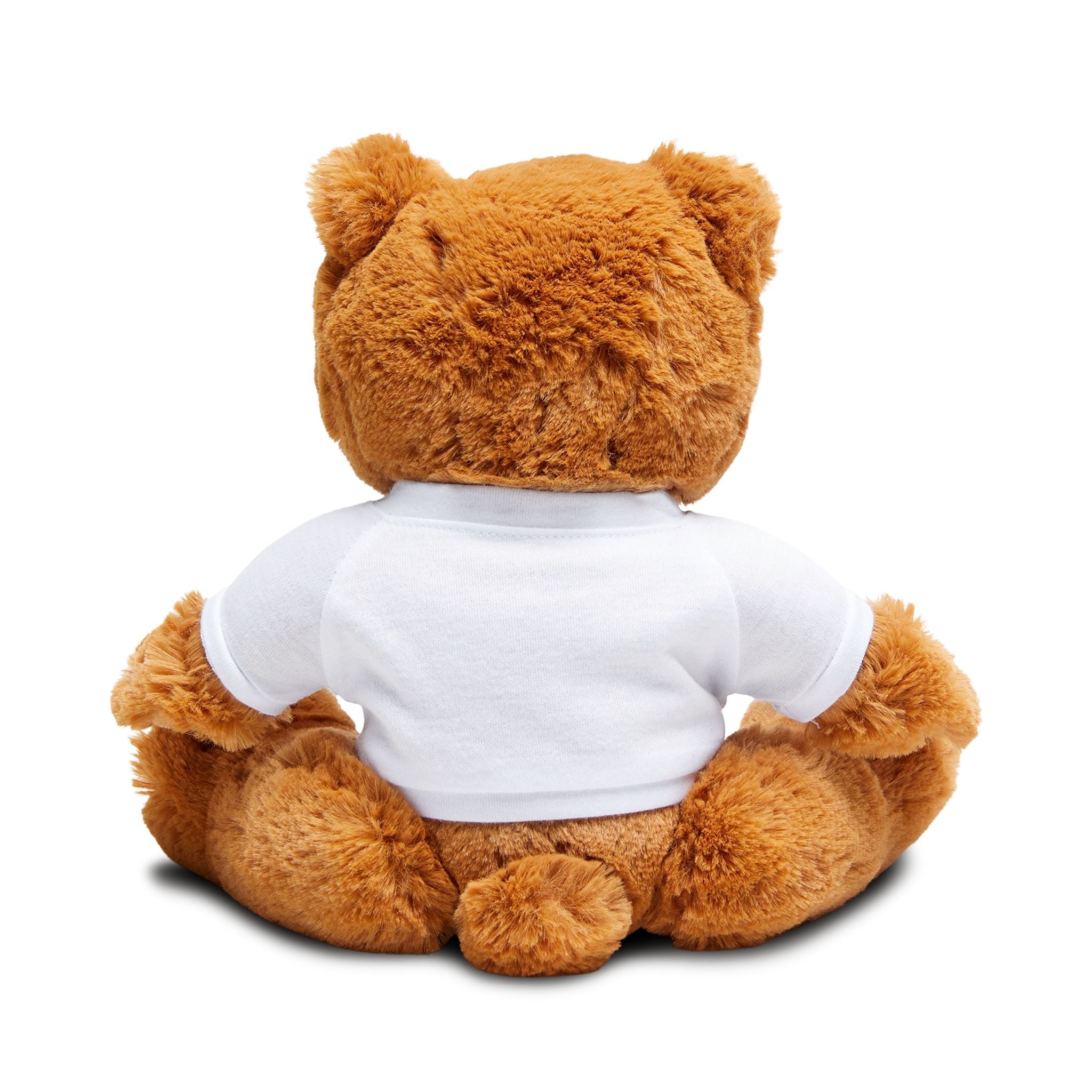 Teddy Bear with T-Shirt plush toy | brown bear wearing printed tee