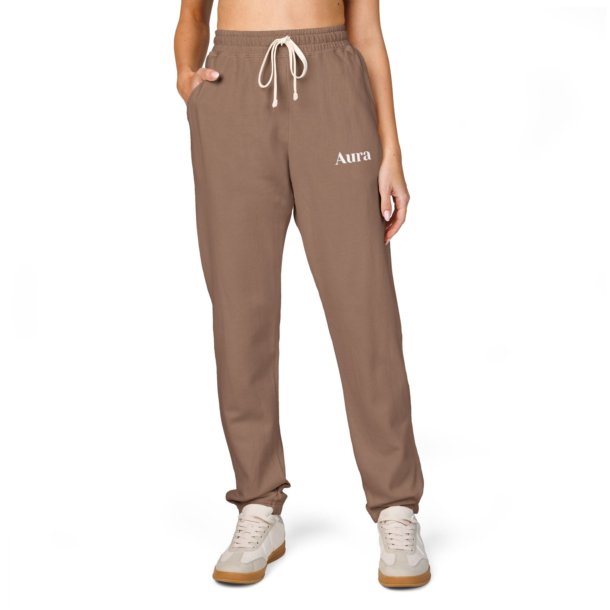 Emberwolf Logo Fleece Sweatpants — Lightweight Garment-Dyed Joggers