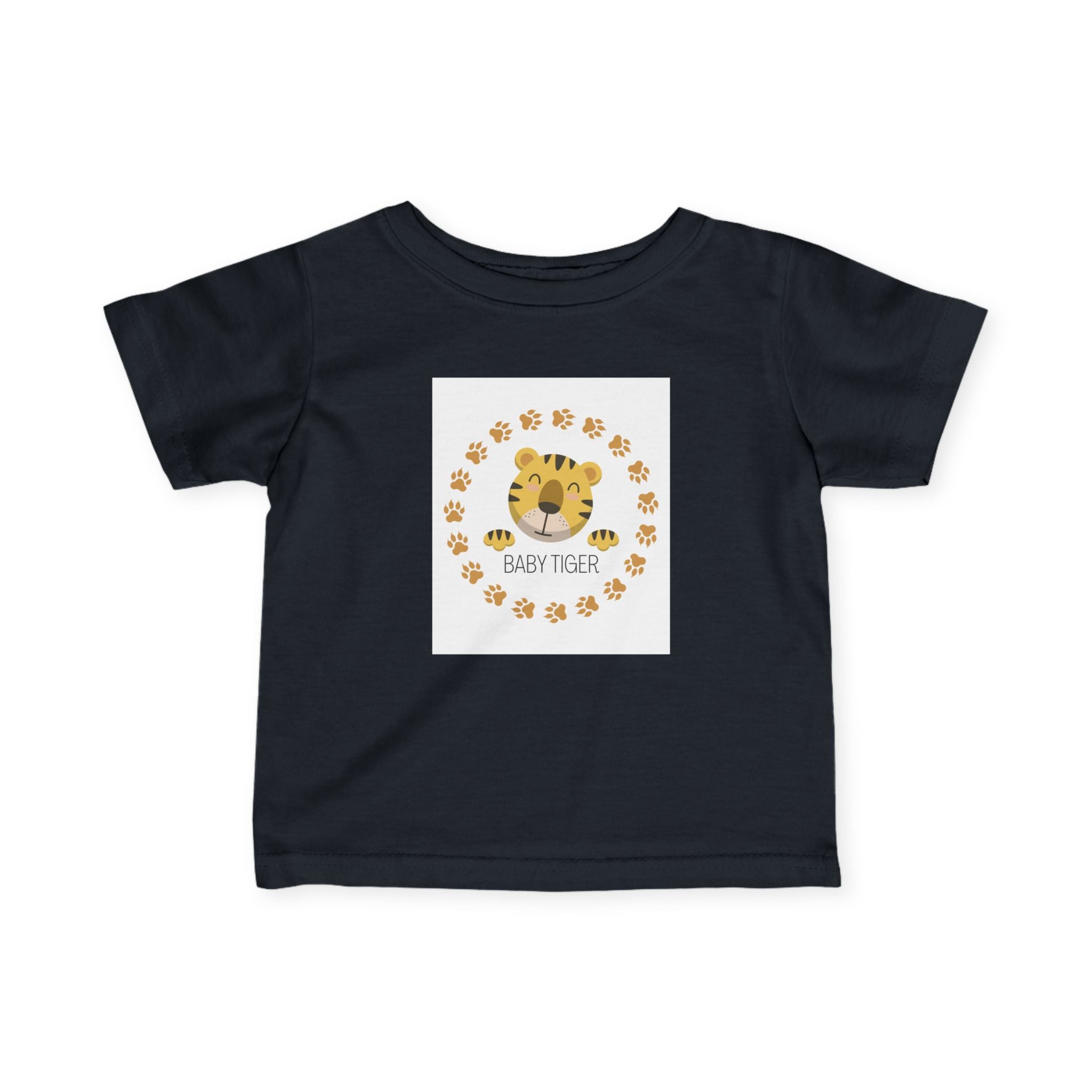 Baby Tiger Infant Tee - Cute Paw Print Nursery Shirt